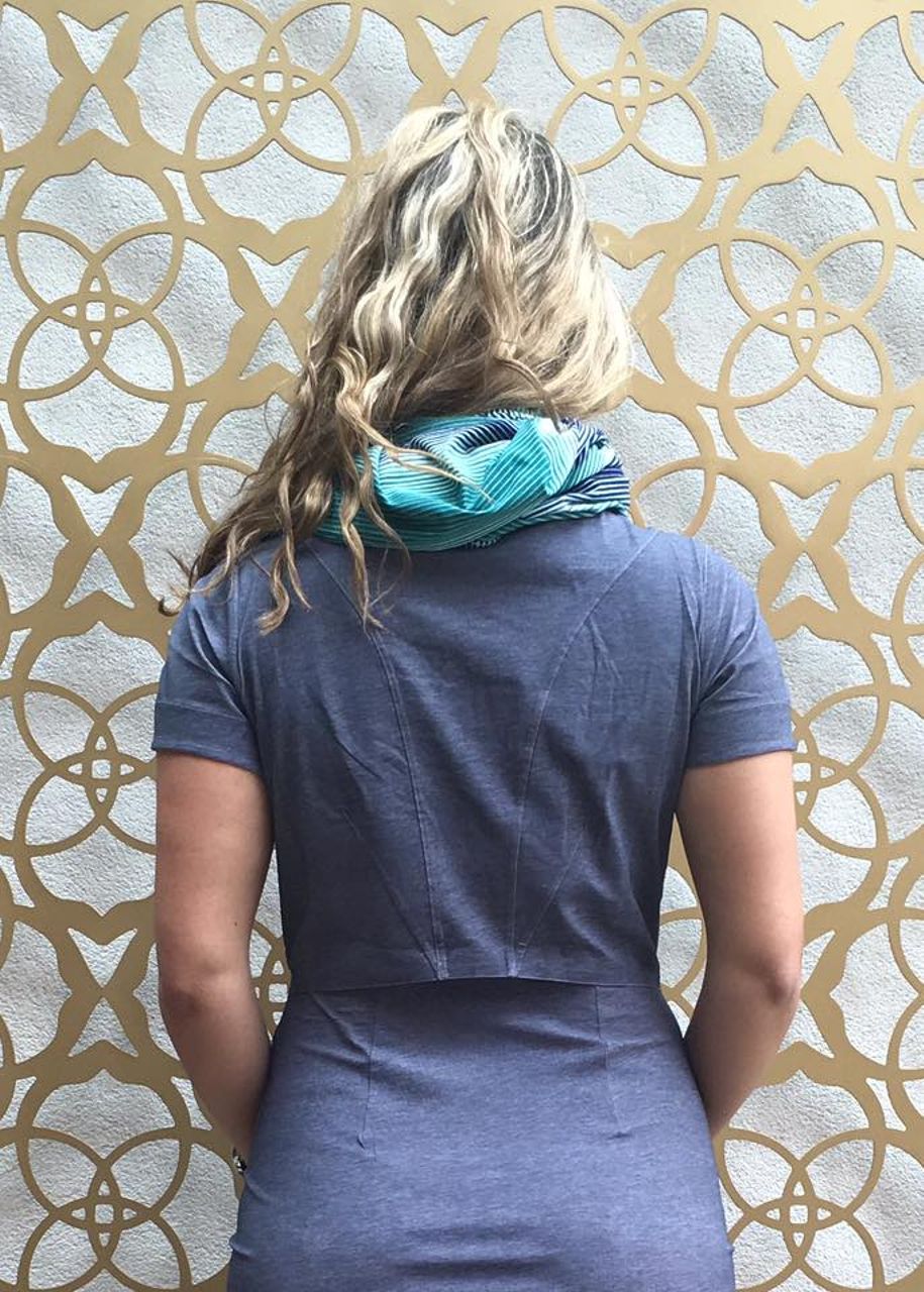 Lululemon Sage Scarf (Cotton) - Sunset Stripe Hunter Green Sea Mist