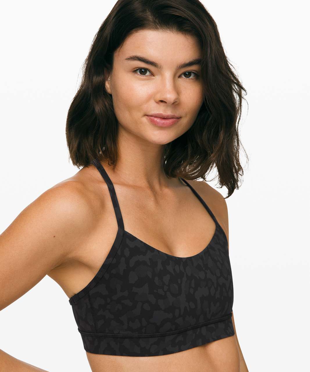 lululemon athletica, Tops, Lululemon Flow Y Bra Nulu Heritage 365 Camo  Deep Coal Multi Size 6