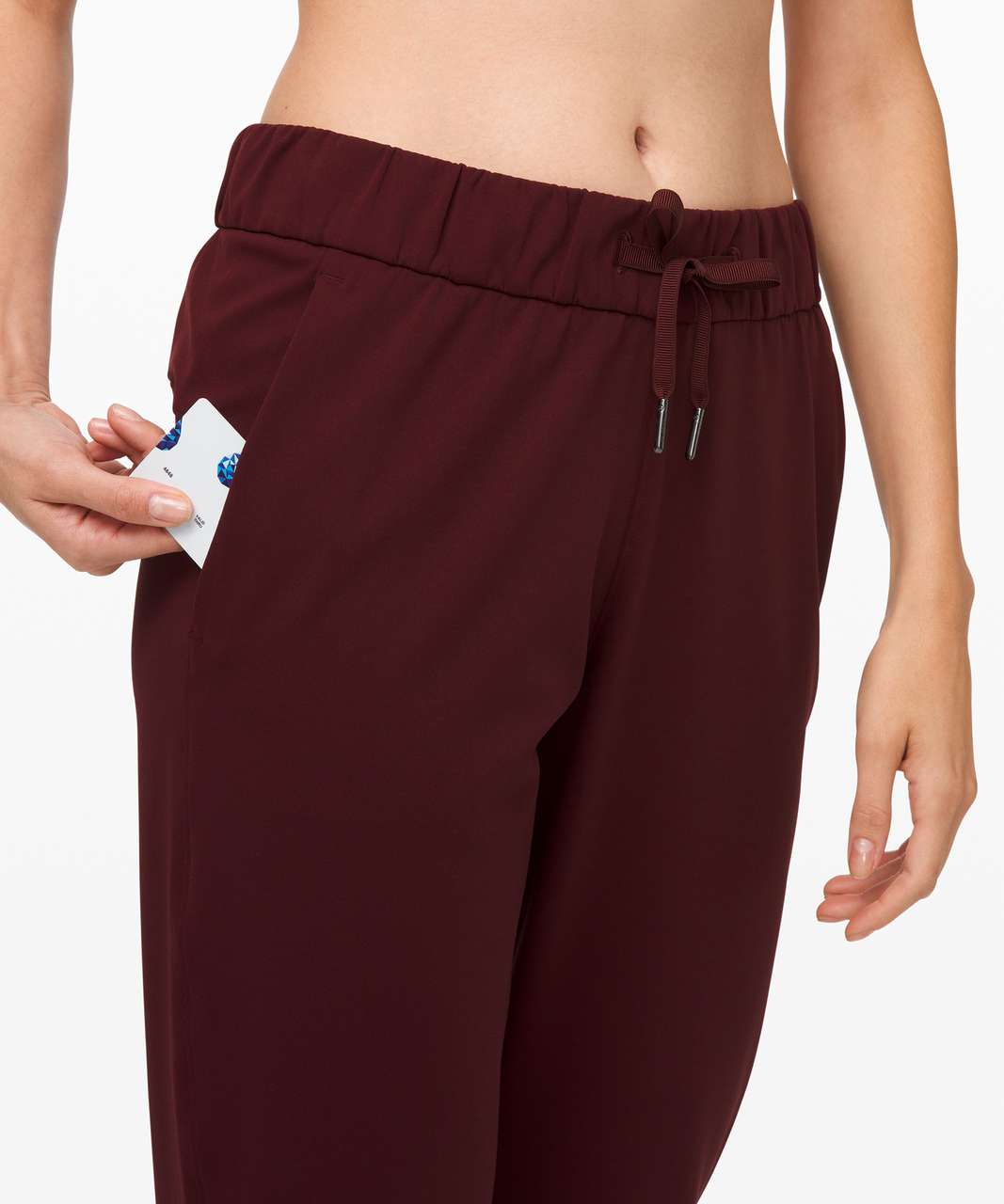 Lululemon On the Fly Pant Full Length - Garnet - lulu fanatics