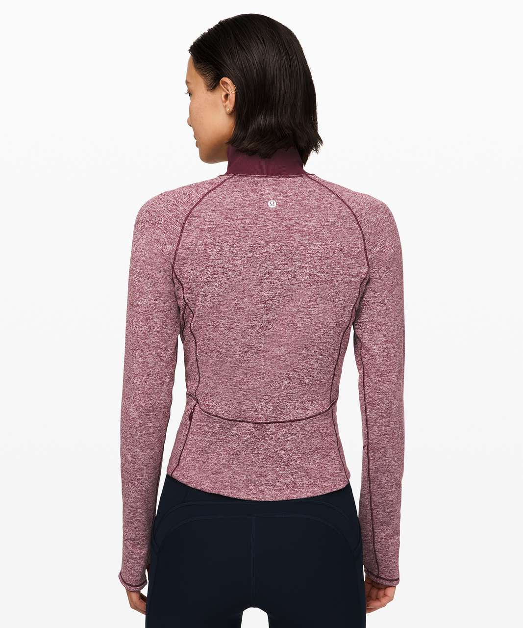 Lululemon Always Alert 1/2 Zip - Heathered Garnet - lulu fanatics