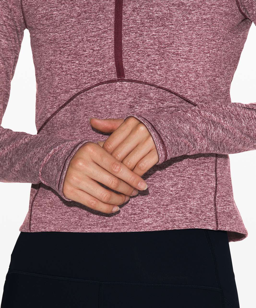 Lululemon Always Alert 1/2 Zip - Heathered Garnet