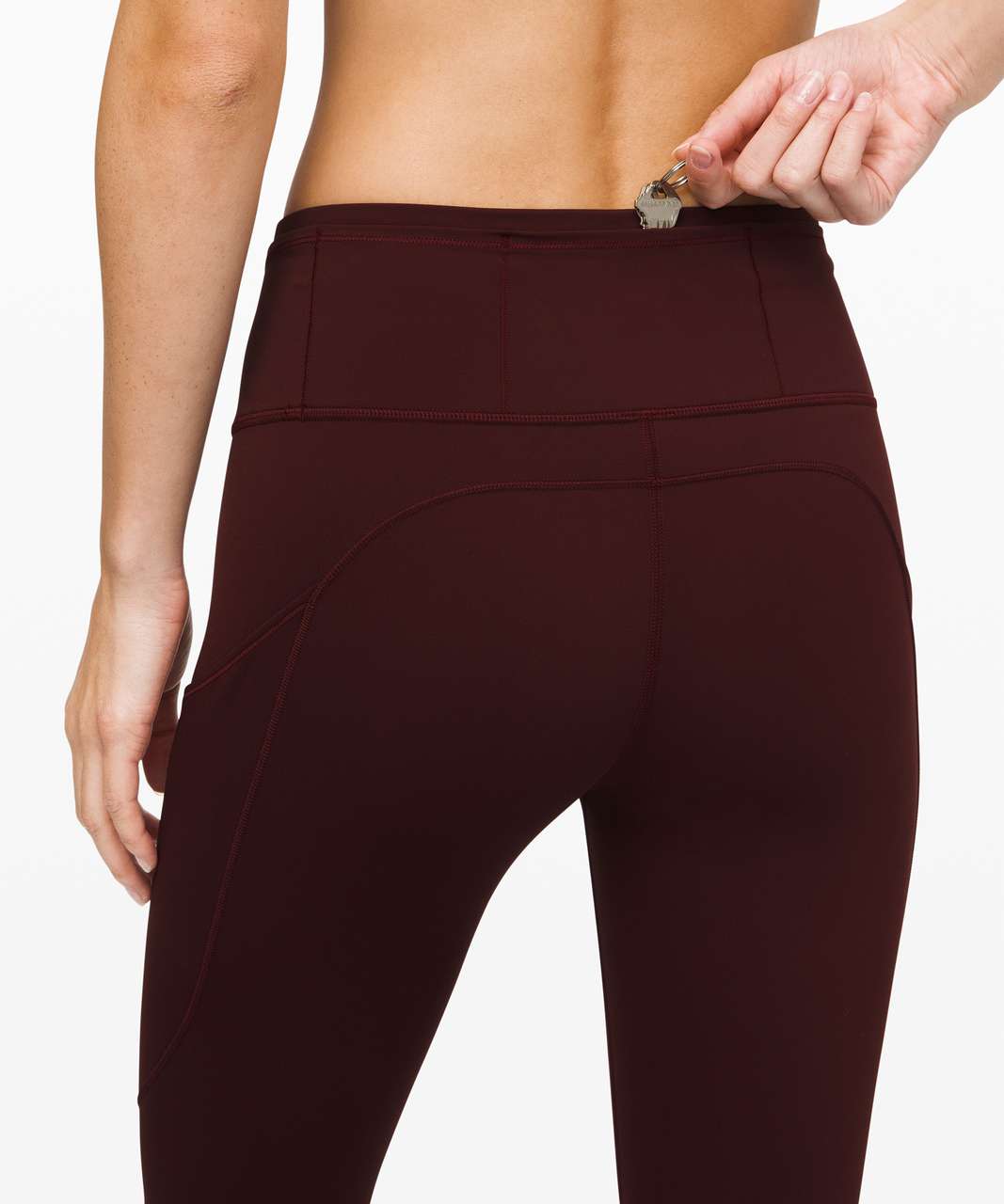 Lululemon Fast and Free High-Rise Tight 28" *Non-Reflective Brushed Nulux - Garnet