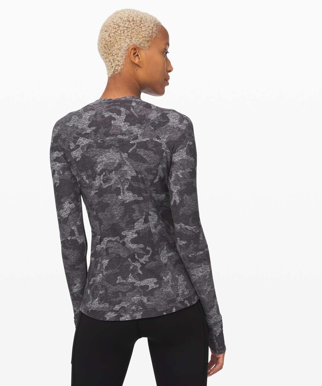 Lululemon Runderful Long Sleeve - Incognito Camo HTR Black - lulu