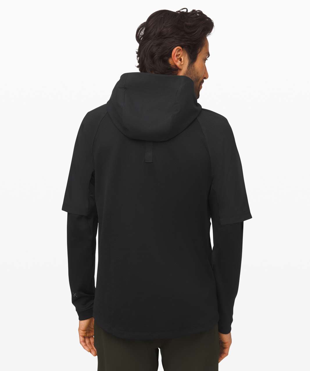 Lululemon Textured Double-Knit At Ease Hoodie Black HBLK/BLK Men's Size  XS-XXL