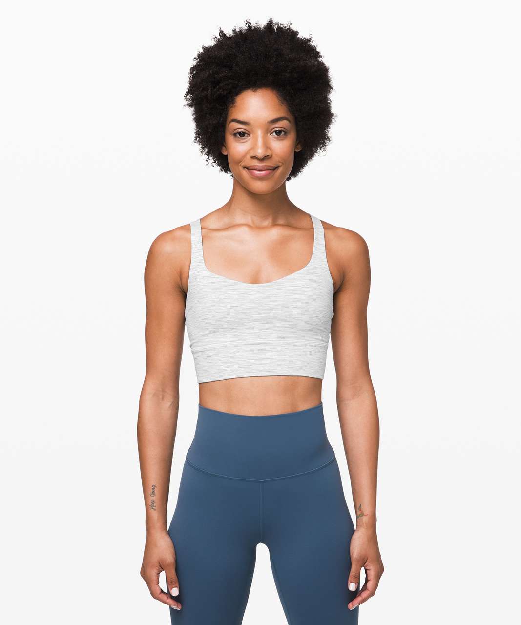 Lululemon Free To Be Bra *Long Line - Wee Are From Space Nimbus Battleship