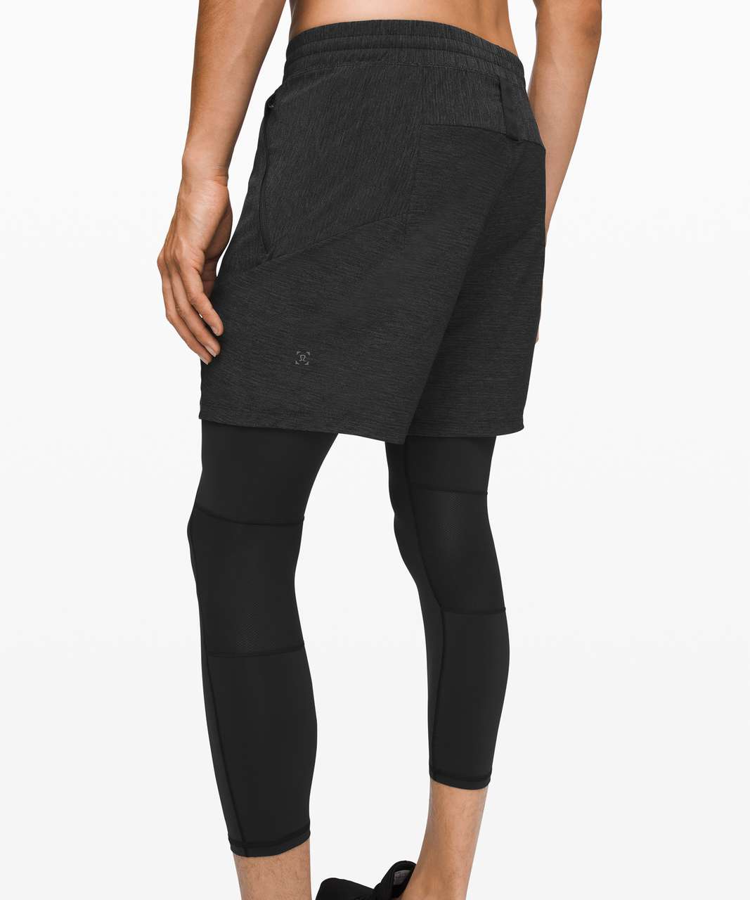 Lululemon Active Expert Short Tight 6" - Heathered Black / Black