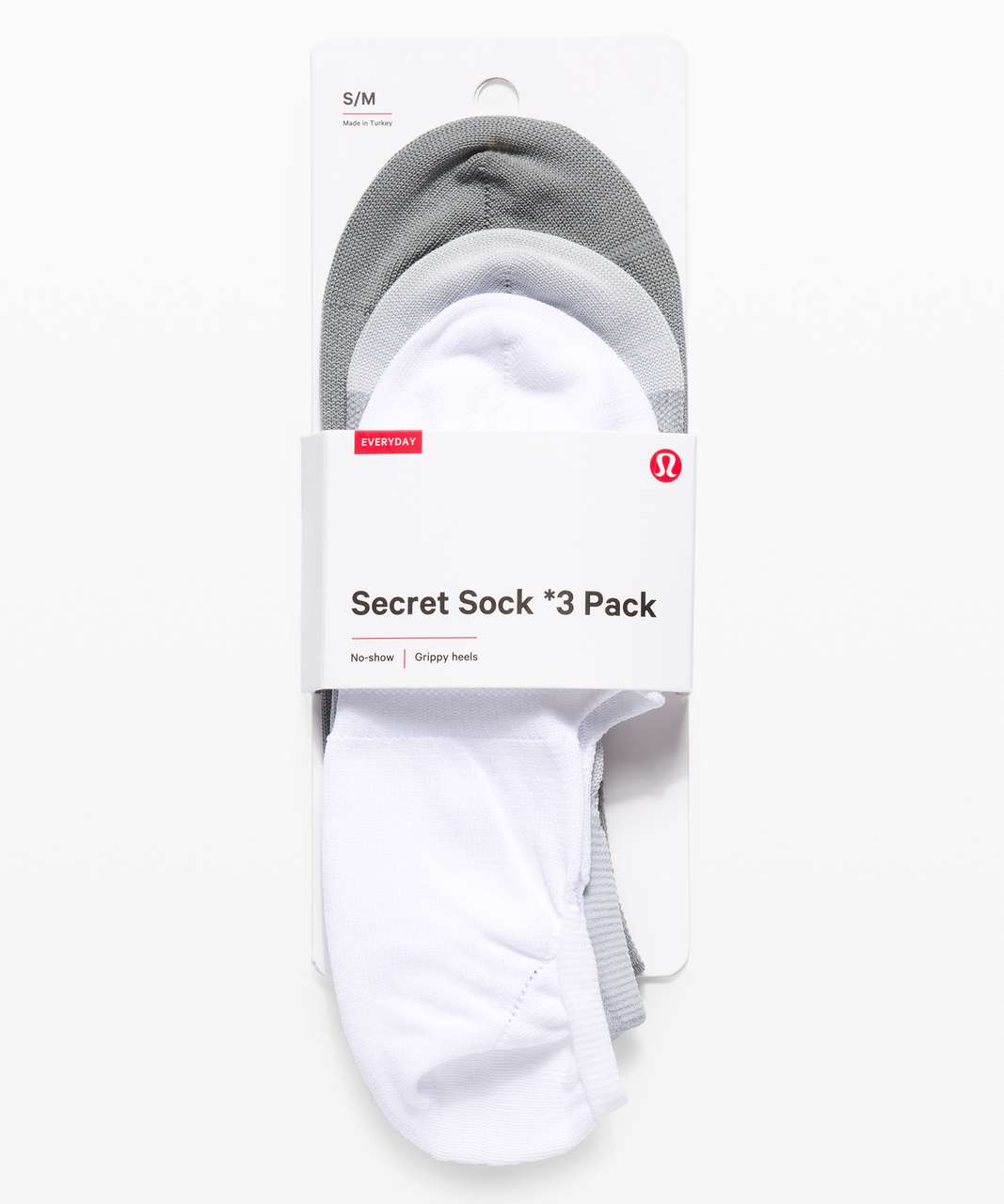 Lululemon Secret Sock *3-Pack - White / Starlight / Battleship