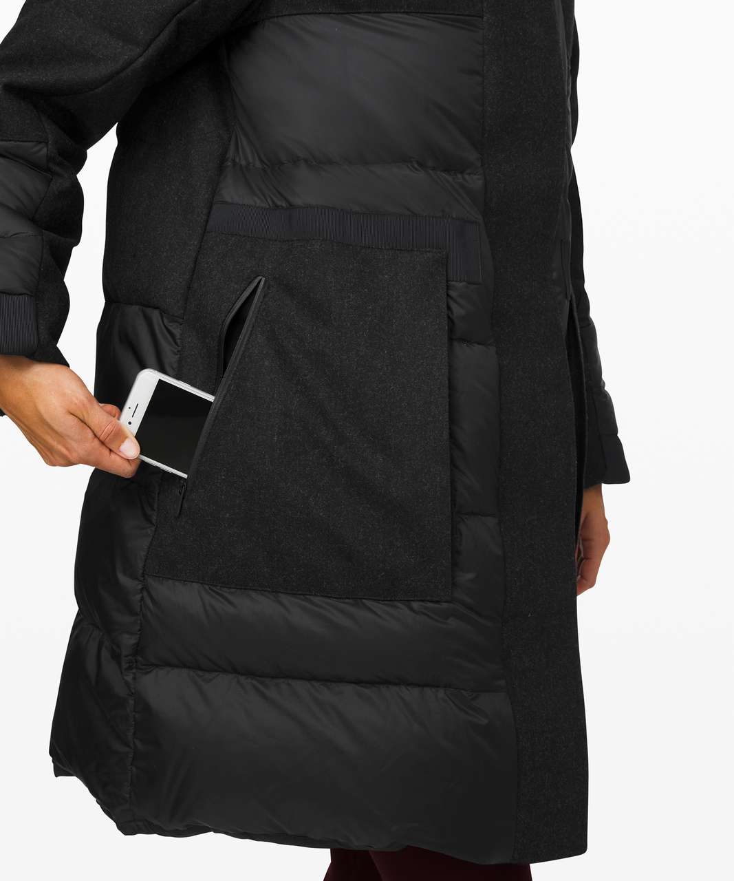 Lululemon Winter Chill Wool Parka - Heathered Black / Black