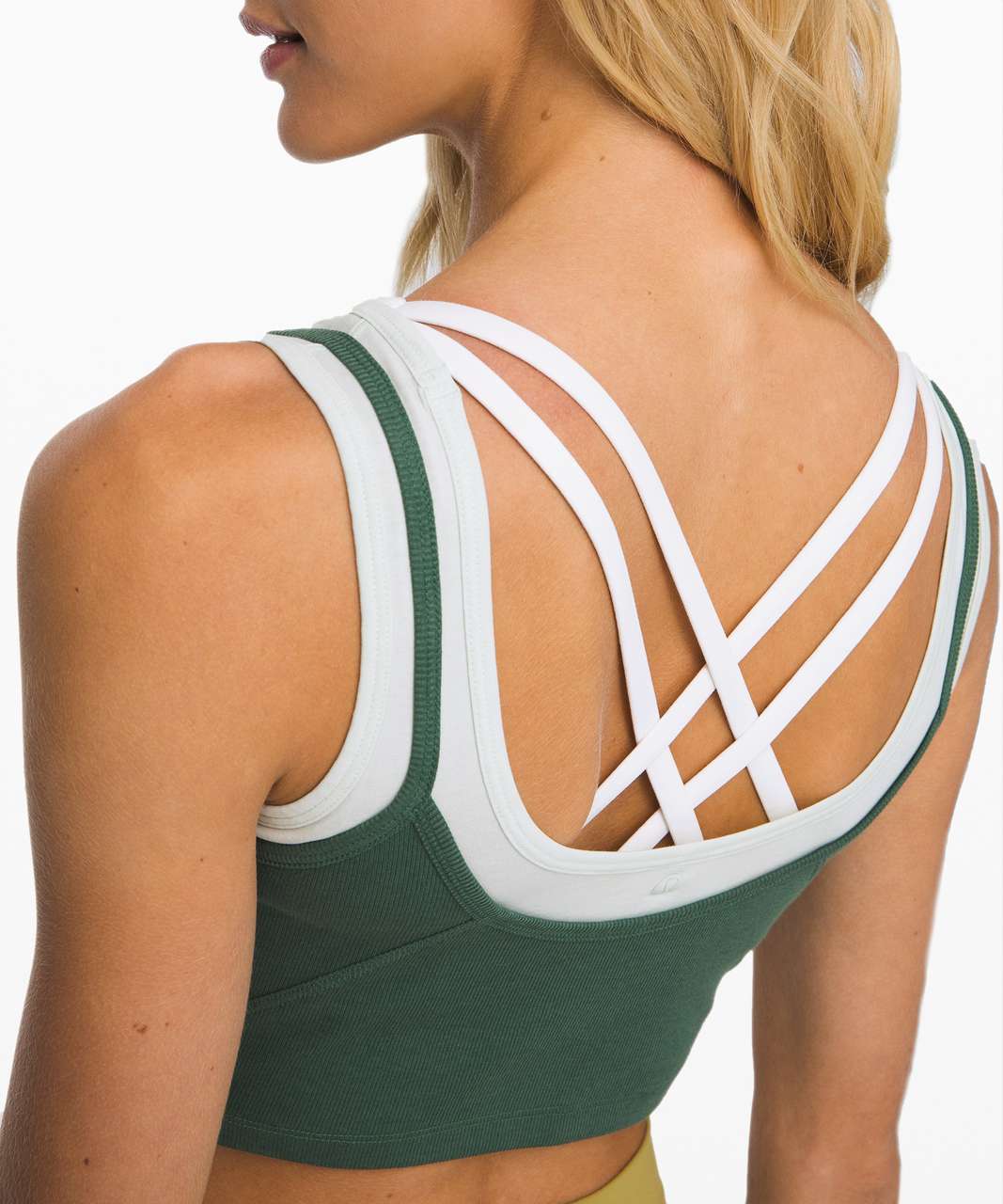 Lululemon Better Best Cropped Tank - Algae Green / Springtime