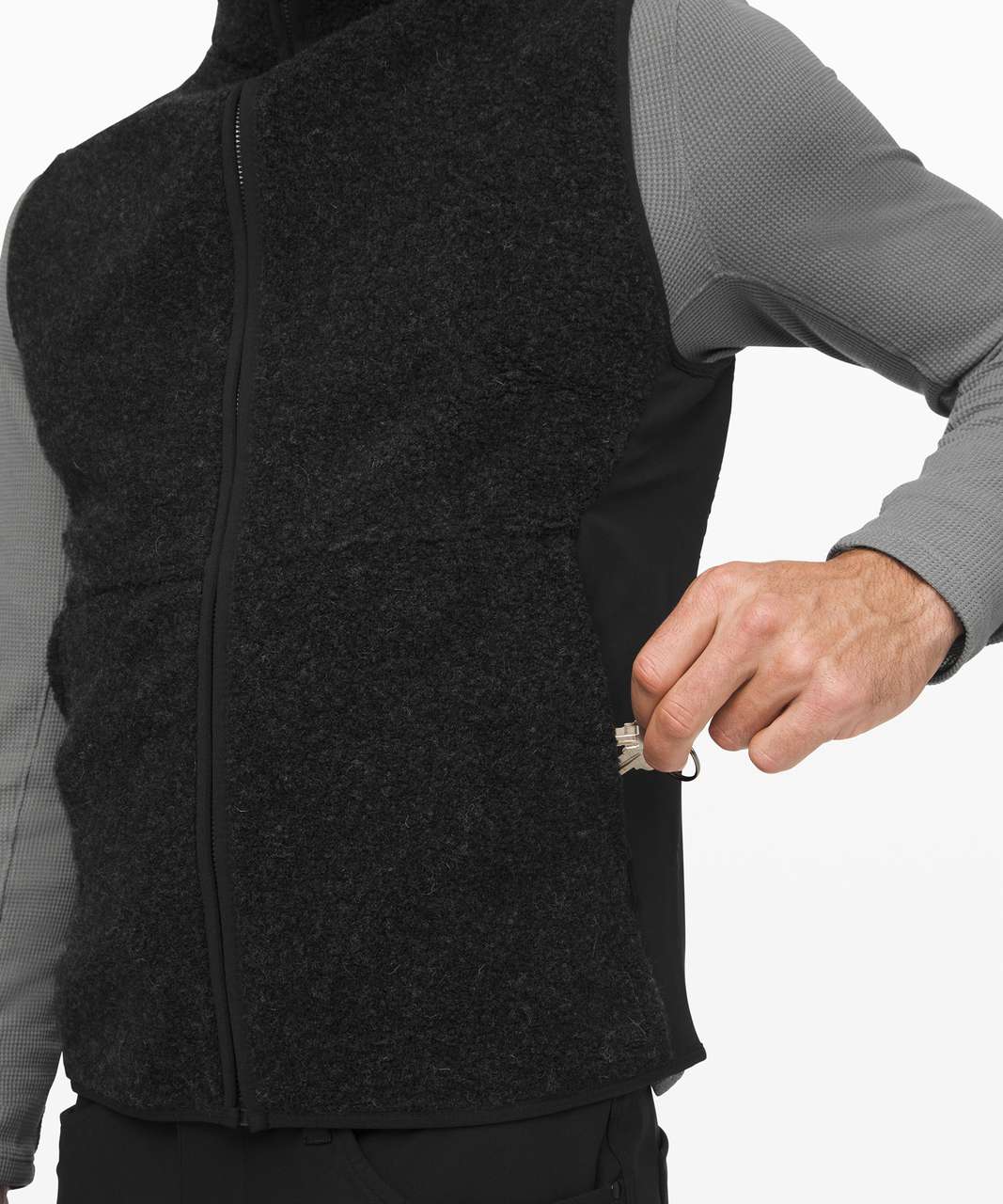 Lululemon Tundra Trek Vest - Heathered Black / Black - lulu fanatics