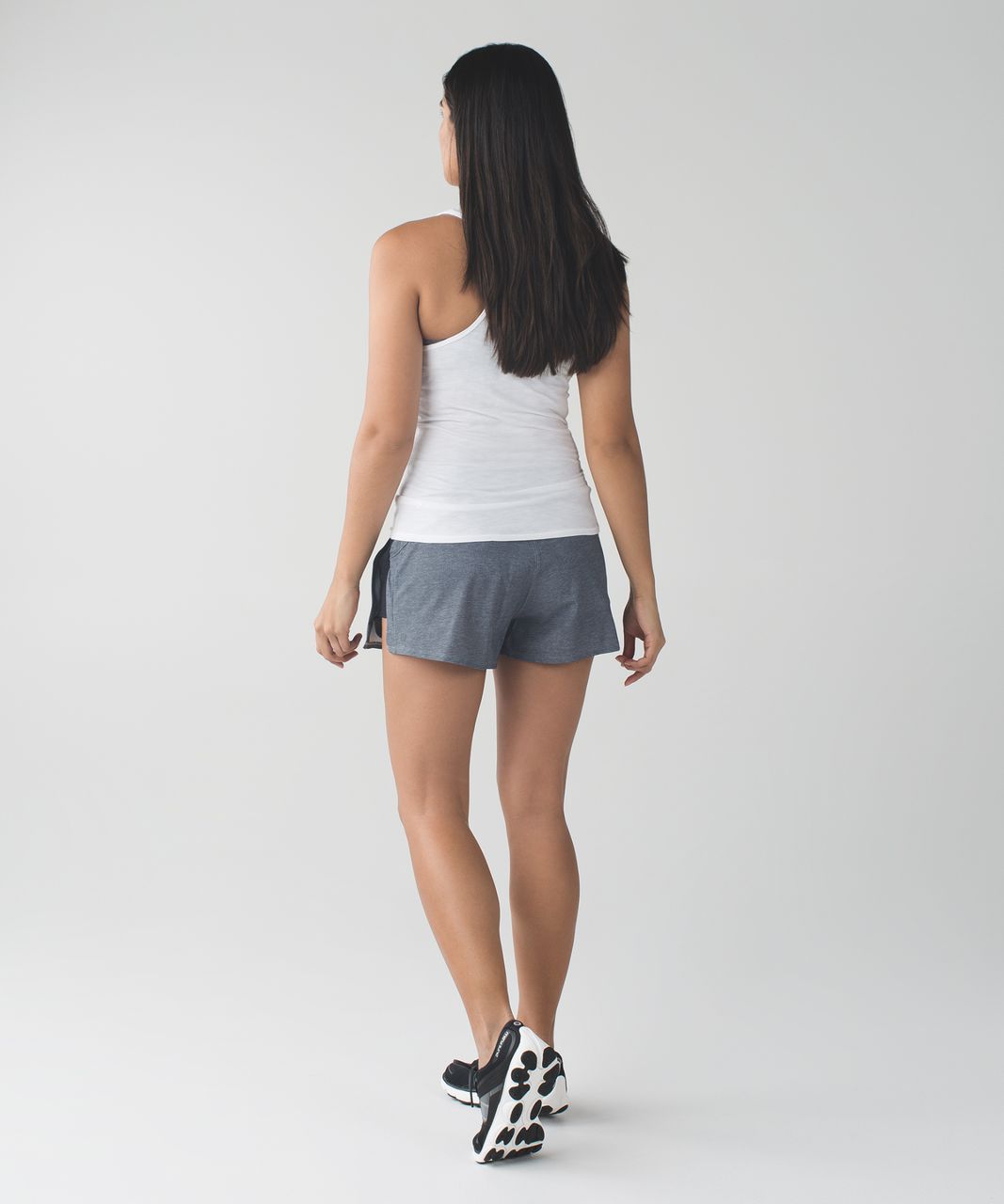 Lululemon &go On the Go Short - Heathered Texture Printed Greyt Deep Coal