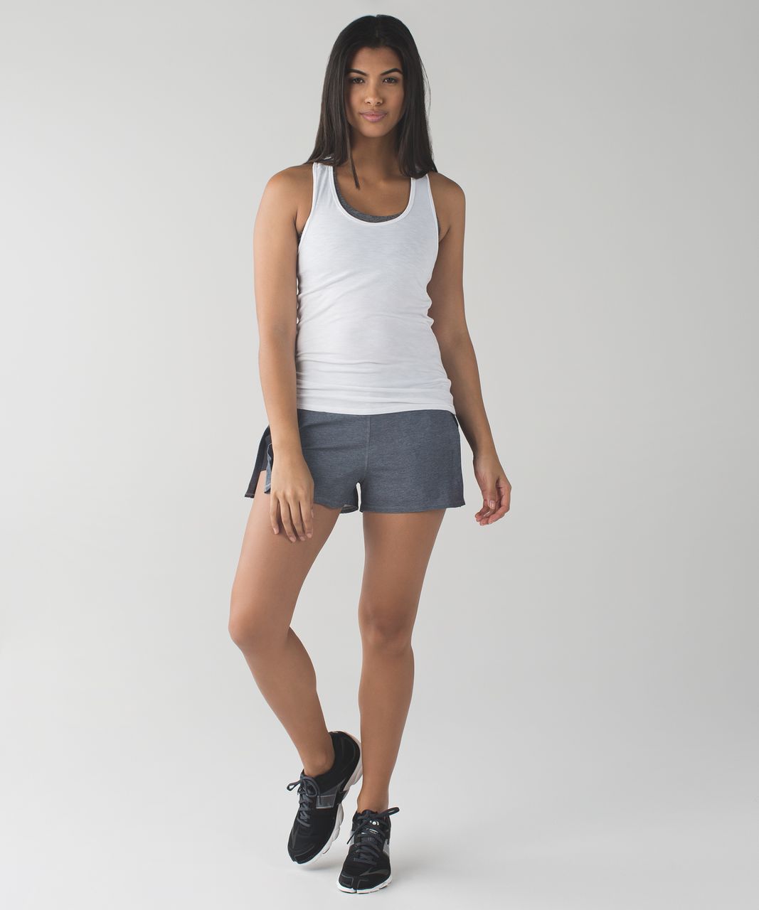 Lululemon &go On the Go Short - Heathered Texture Printed Greyt Deep Coal