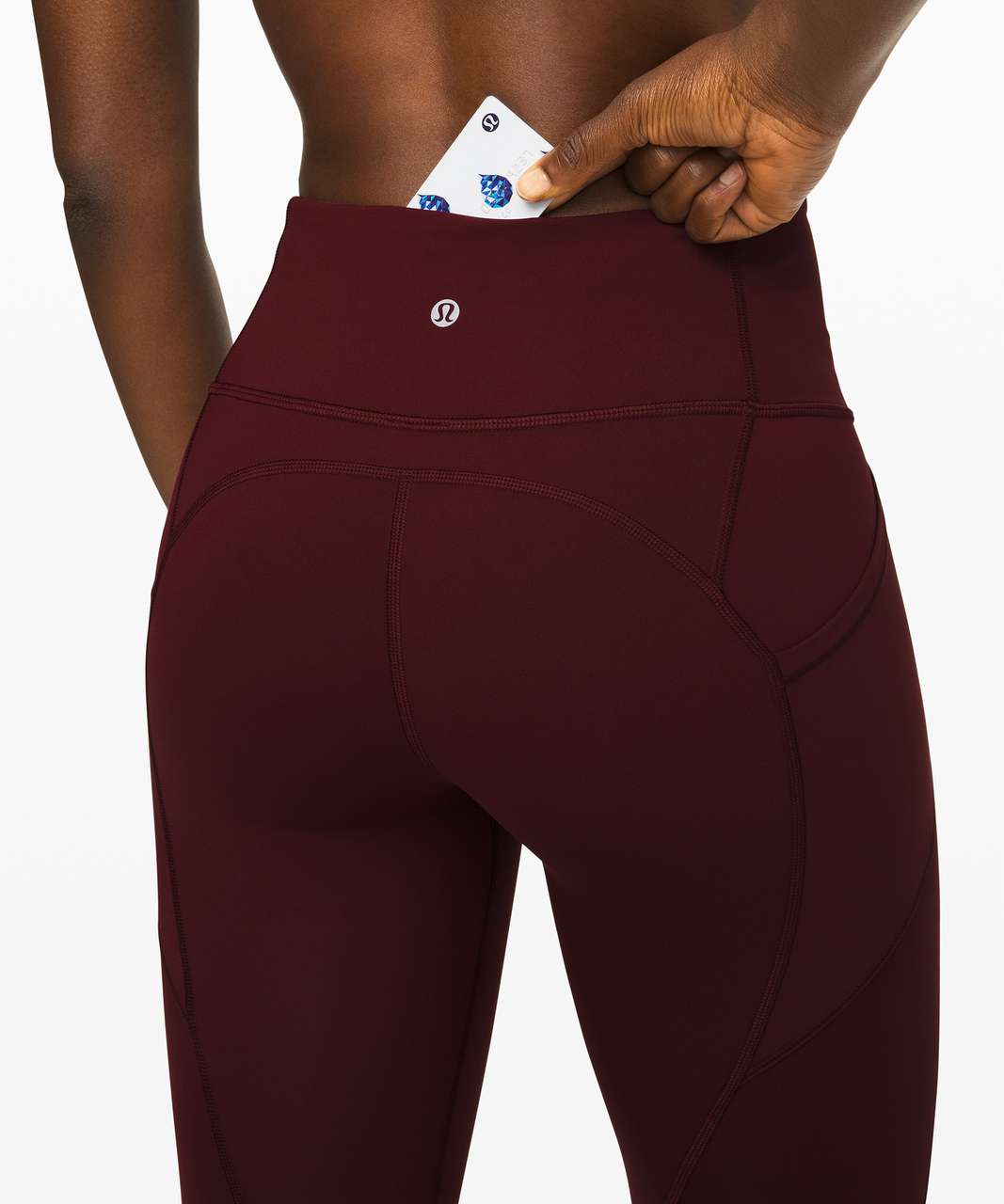 LULULEMON ALL THE RIGHT PLACES CROP 12 GARNET HIGH RISE TIGHT PANT