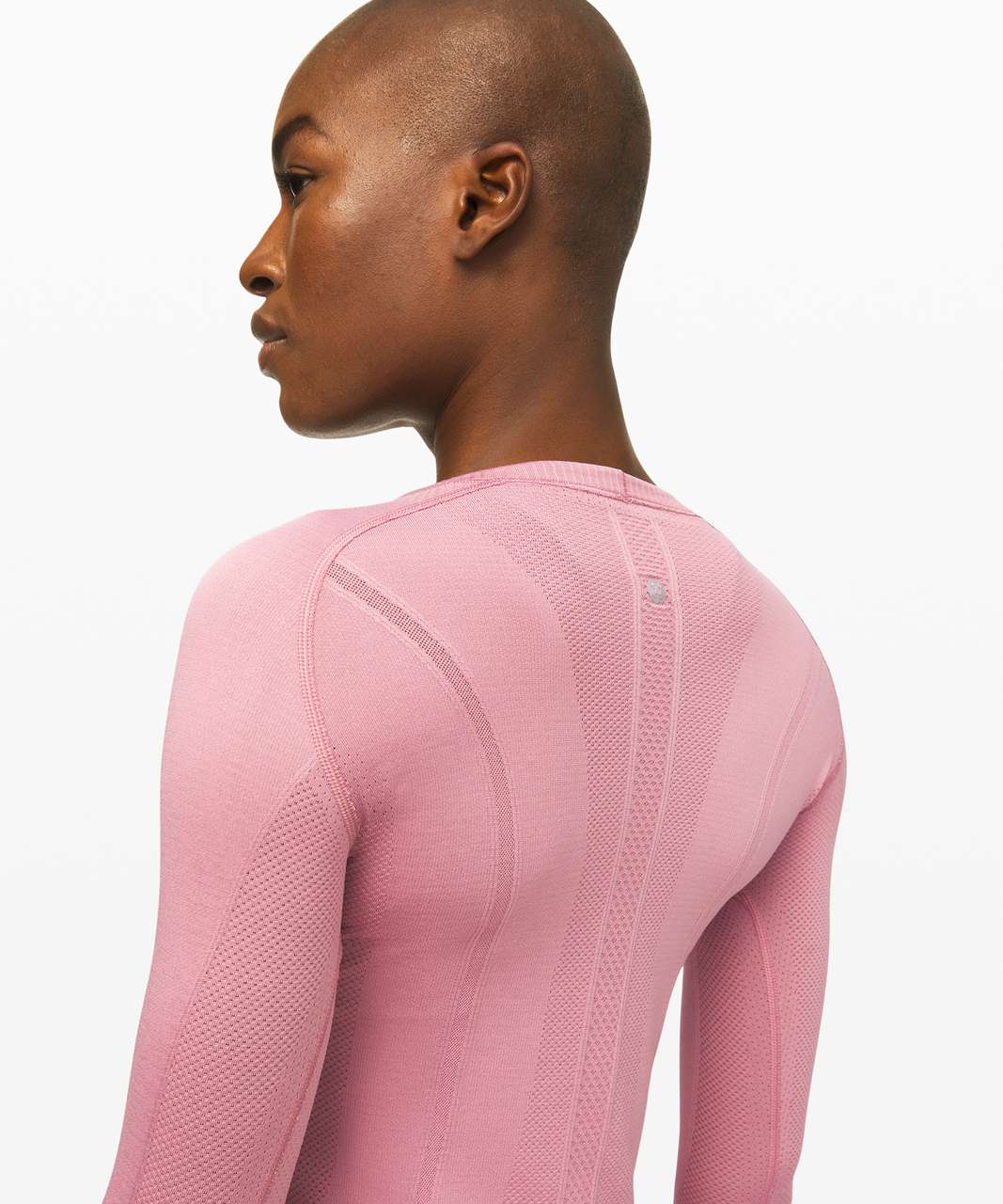 Lululemon Warm Down Crew *online Only In Heathered Pink Taupe