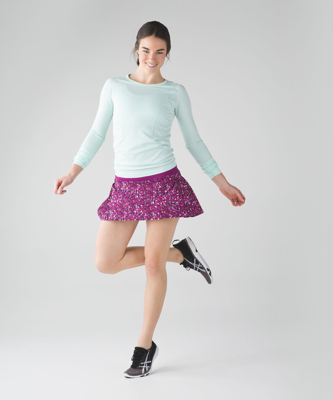 Lululemon Time To Shine Skirt - Paradise Camo Multi / Regal Plum