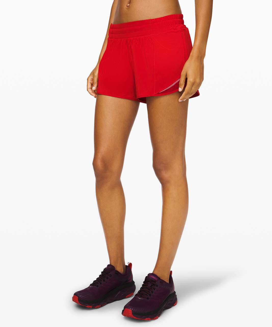 Lululemon Hotty Hot Short II *Long 4" - Dark Red