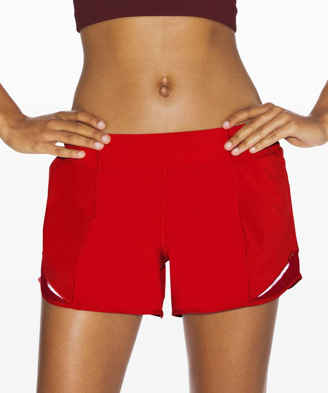 Lululemon Hotty Hot II Short 2.5 Regular Dark Red Run Train