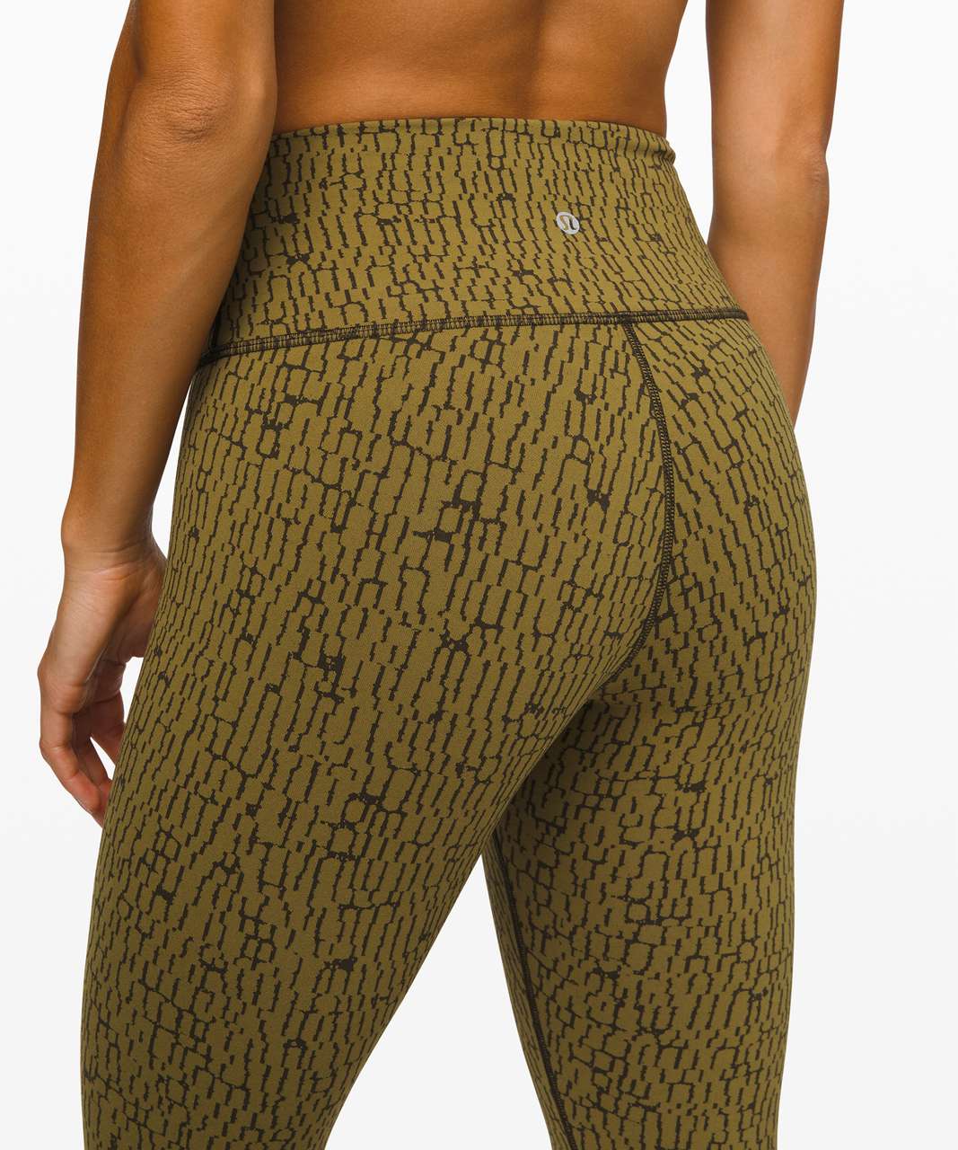 Lululemon Wunder Under Dark Olive Army Green Tight Leggings Hi