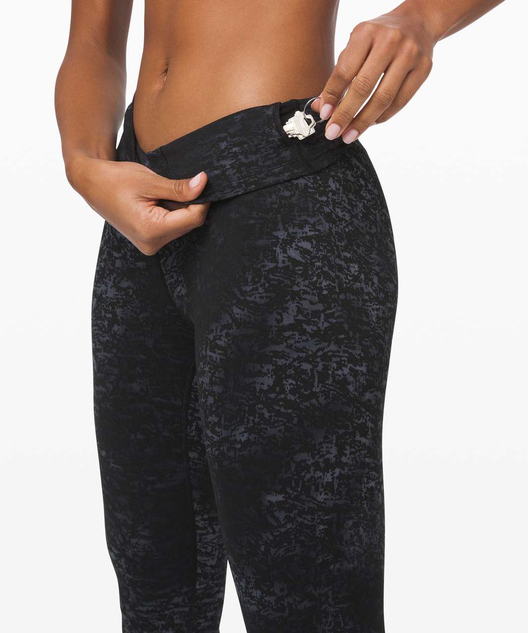 Lululemon Wunder Under High-Rise Tight 28" *Luxtreme - Untamed Jacquard Spray Dye Black Deep Coal