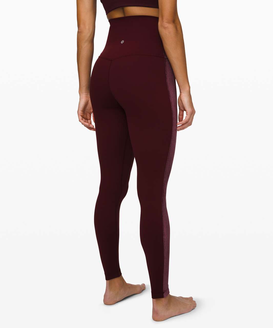 LULULEMON Align Super High Rise Velvet Stripe Leggings, Garnet Red (Women's  4)