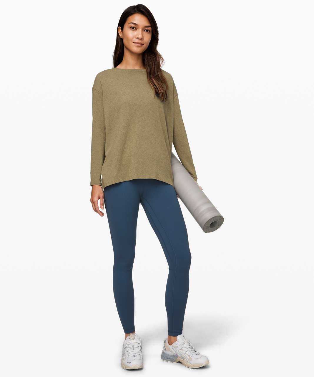 Lululemon Back In Action Long Sleeve - Heathered Grape Leaf