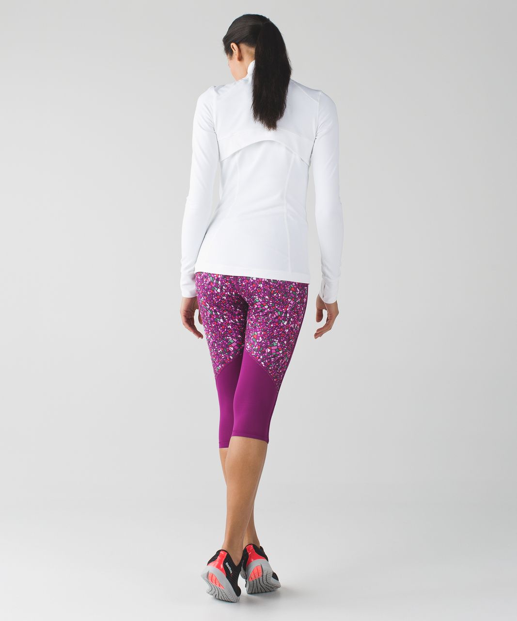 Lululemon Real Quick Crop - Paradise Camo Multi / Regal Plum