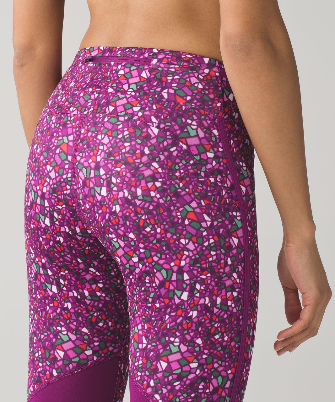 Lululemon Real Quick Crop - Paradise Camo Multi / Regal Plum