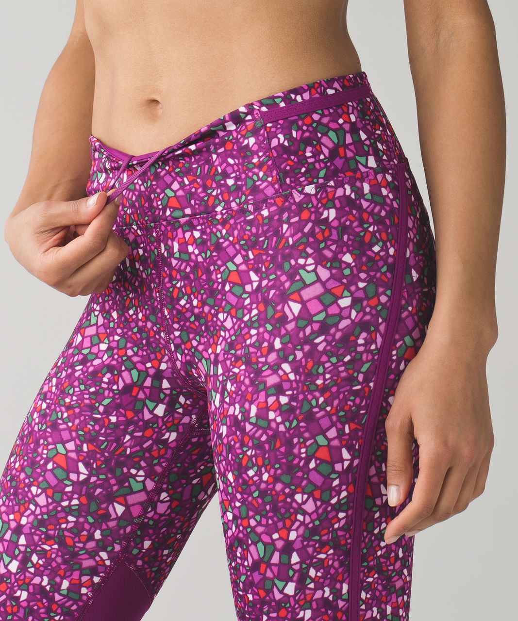 Lululemon Real Quick Crop - Paradise Camo Multi / Regal Plum