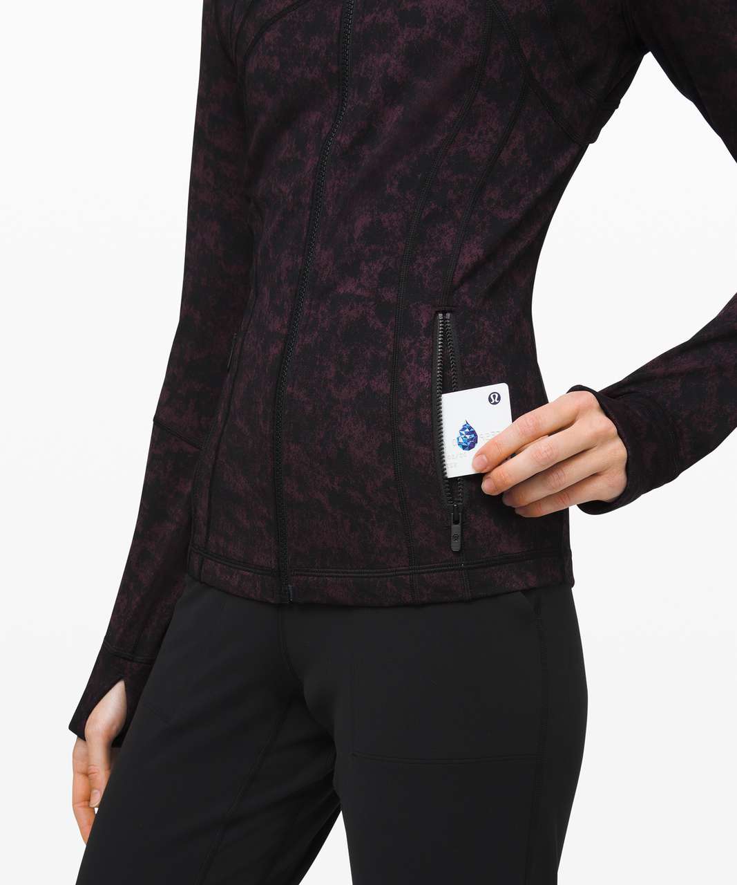 Lululemon Define Jacket *Luxtreme - Misted Jacquard Black Black Cherry