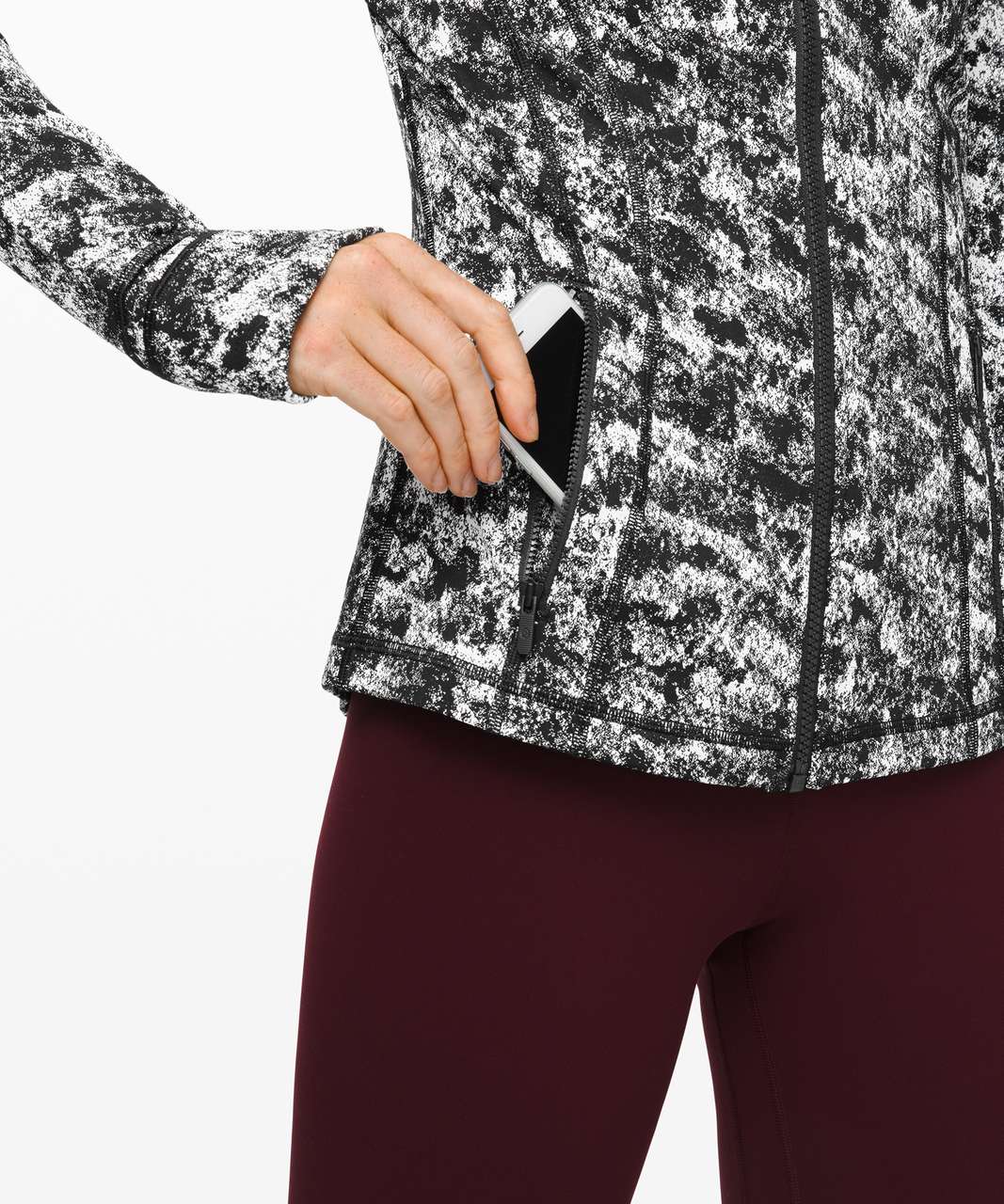 Lululemon Define Jacket *Luxtreme - Misted Jacquard Black White