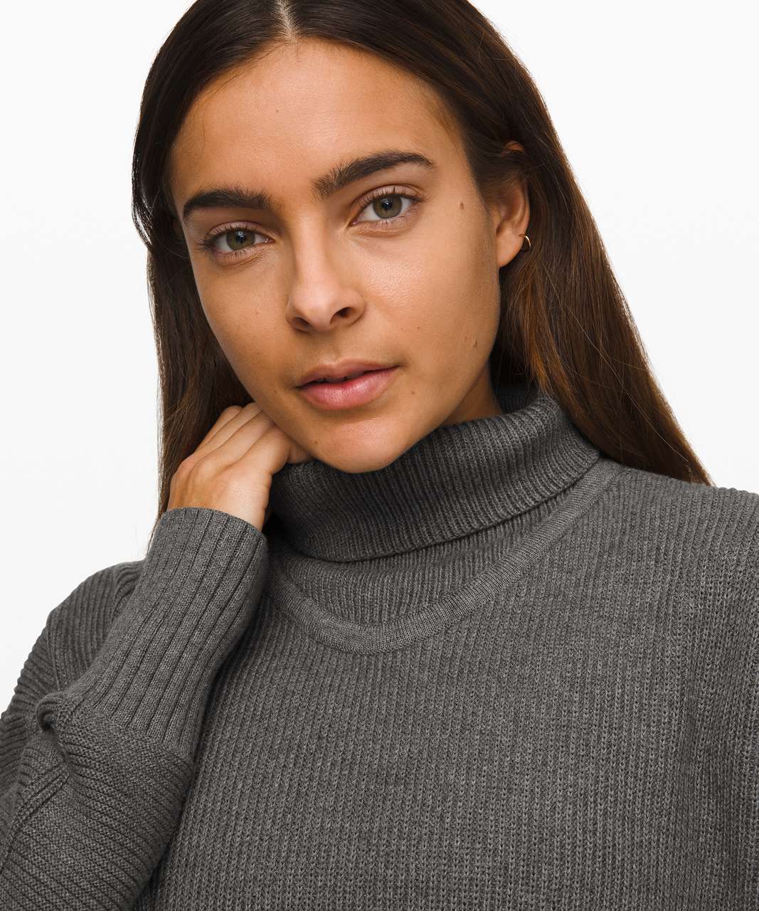 Lululemon Cozy Calling Turtleneck - Heathered Core Medium Grey - lulu ...