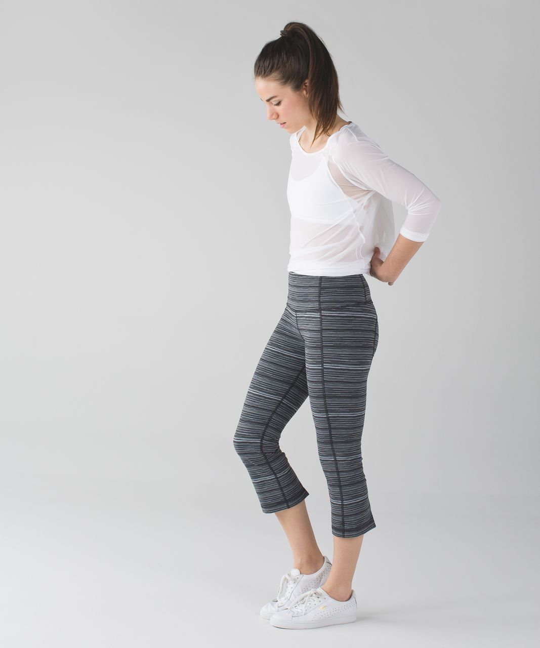 Lululemon Gather & Crow Crop II - Cyber Black Deep Coal