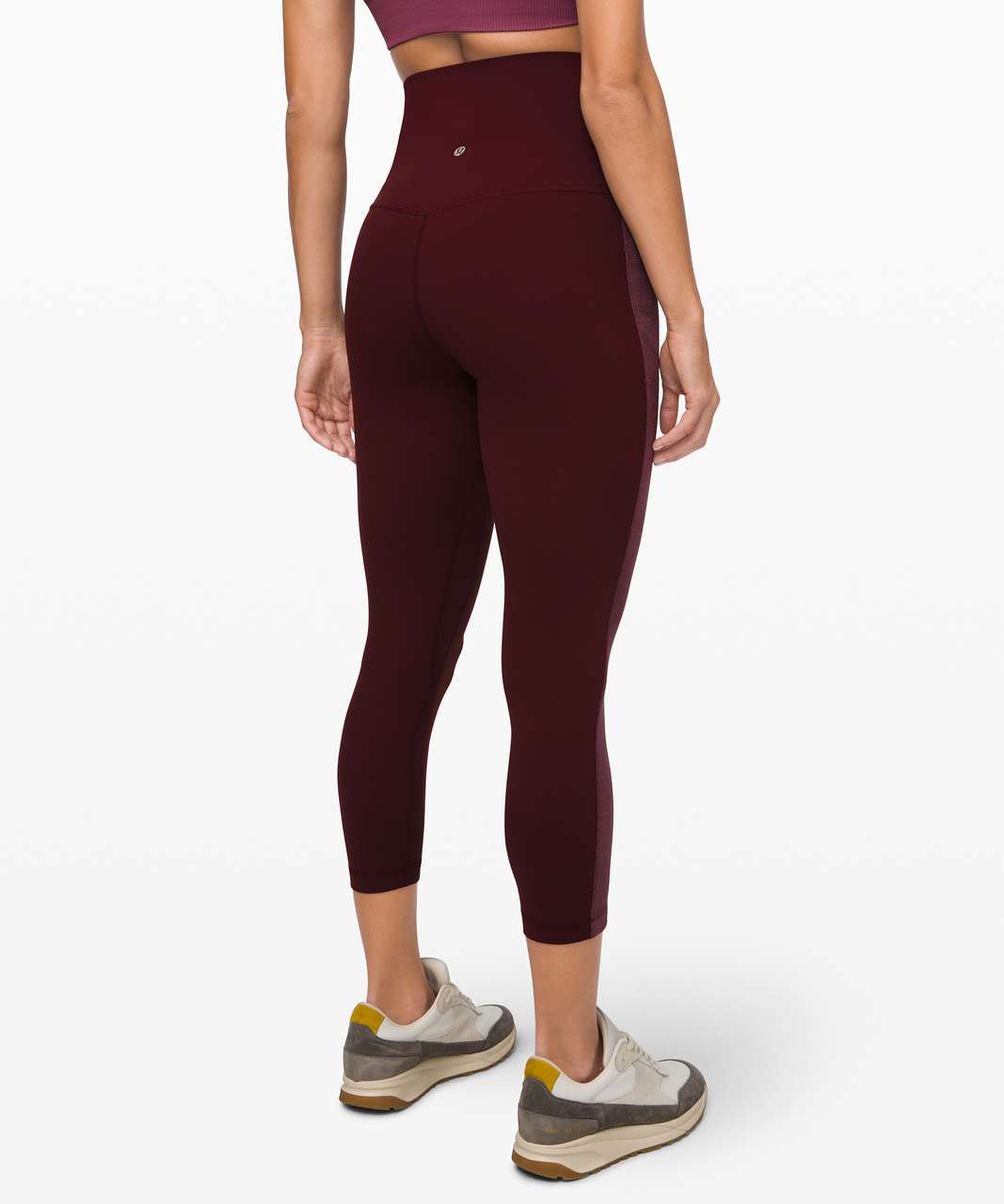 Thrive Activewear - These are the Align Super High Rise 23” Crops with a  Velvet stripe in Garnet & Black - currently in the shop but won't be for  much longer