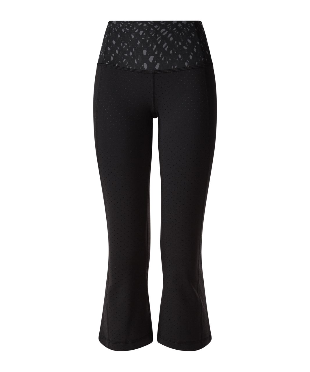 Lululemon Gather & Crow Crop II - Shine Dot Black / Lace Play Dark