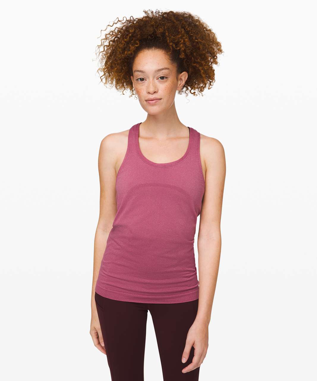 Lululemon Swiftly Speed Racerback *Shine - Moss Rose / White / Silver