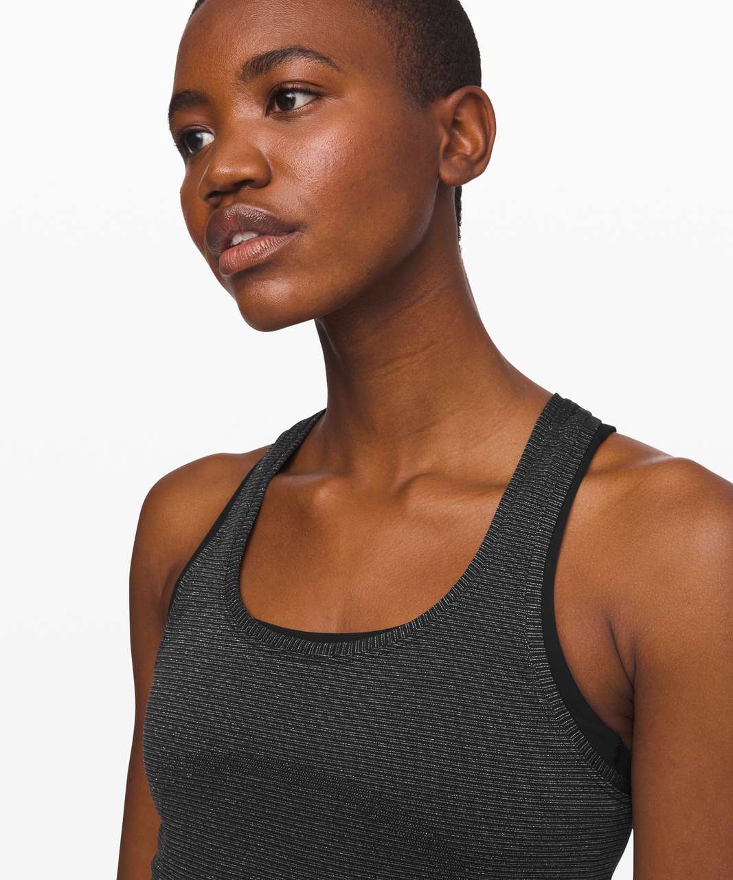 Lululemon Swiftly Speed Racerback *Shine - Black / White / Silver