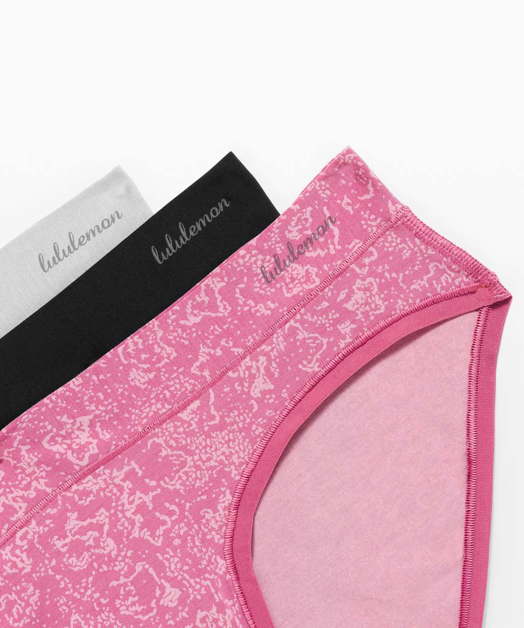 Lululemon Mula Bandhawear Bikini *3 Pack - Floral Stitch Pink Taupe Moss Rose / Black / Jade Grey