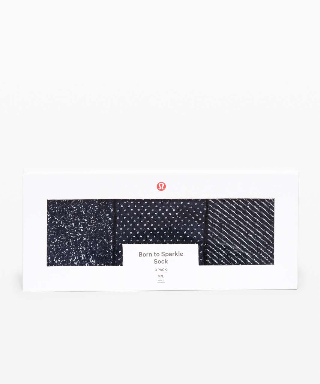 Lululemon Born To Sparkle Sock *3 Pack - True Navy / Silver