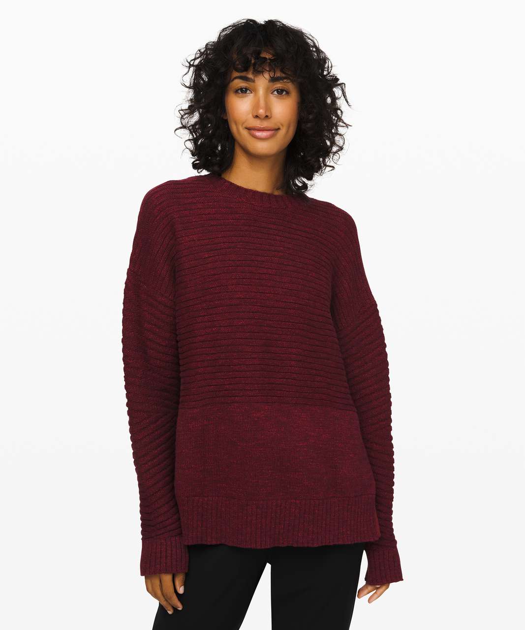 Lululemon As Promised Crew Sweater - Heathered Deep Rouge