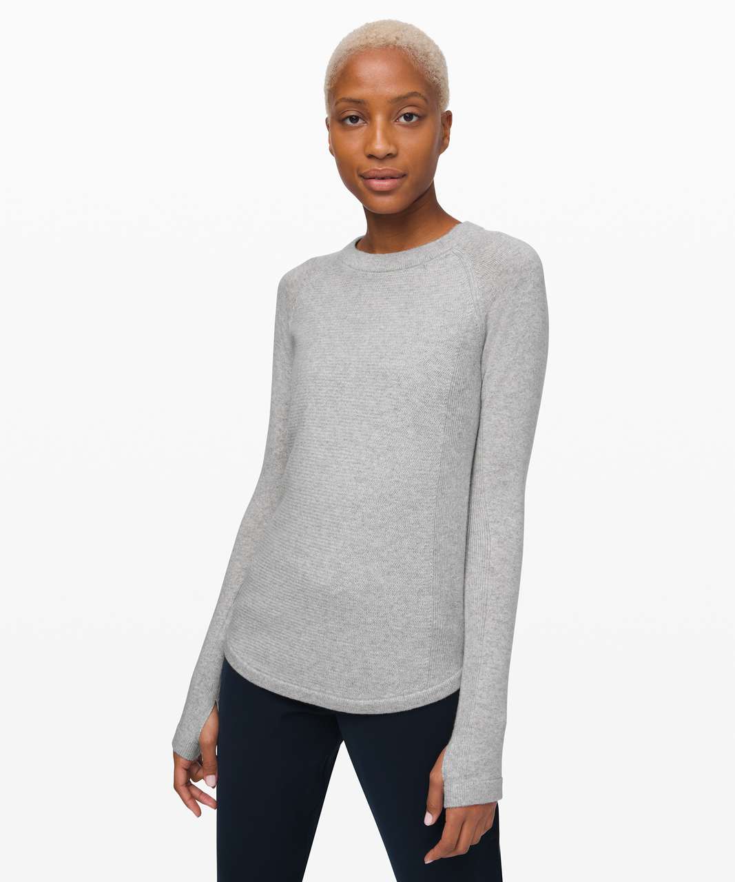 Lululemon Sunshine Coast Long Sleeve - Heathered Medium Grey - lulu fanatics