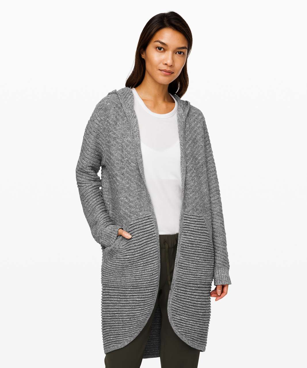 Lululemon As Promised Cardigan - Heathered Speckled Black