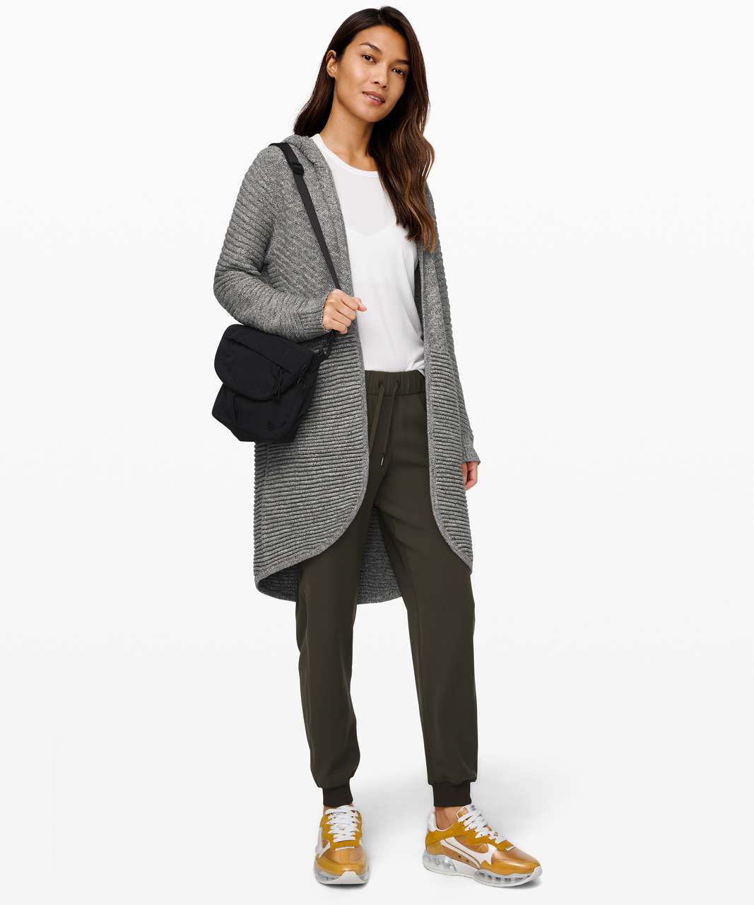 Lululemon As Promised Cardigan - Heathered Speckled Black