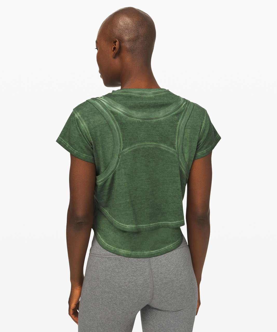 Lululemon On Track Short Sleeve *Wash - Sand Wash Algae Green