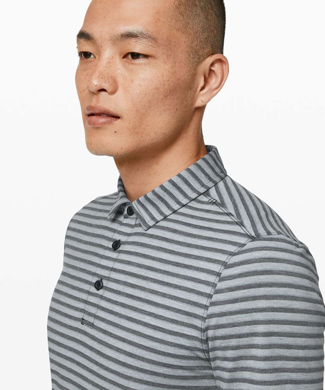 Lululemon Evolution Polo - Heathered Chambray / Heathered True Navy / Heathered Oasis Blue