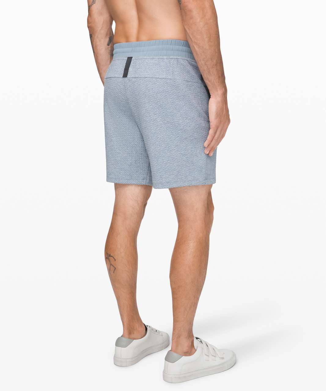 Lululemon At Ease Short 7 - Heathered Melody Light Grey / Black - lulu  fanatics