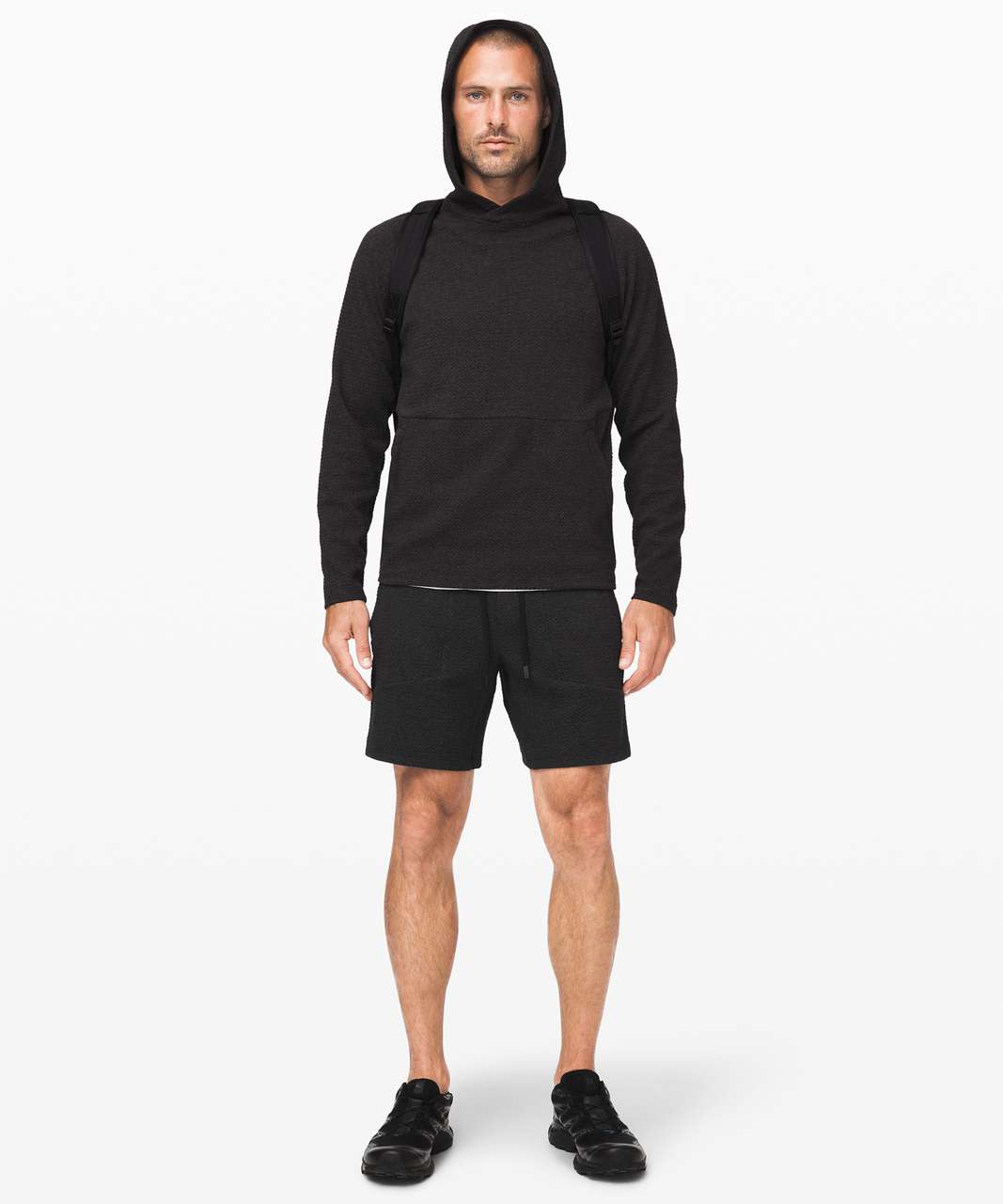 Lululemon At Ease Short 7" - Heathered Black / Black