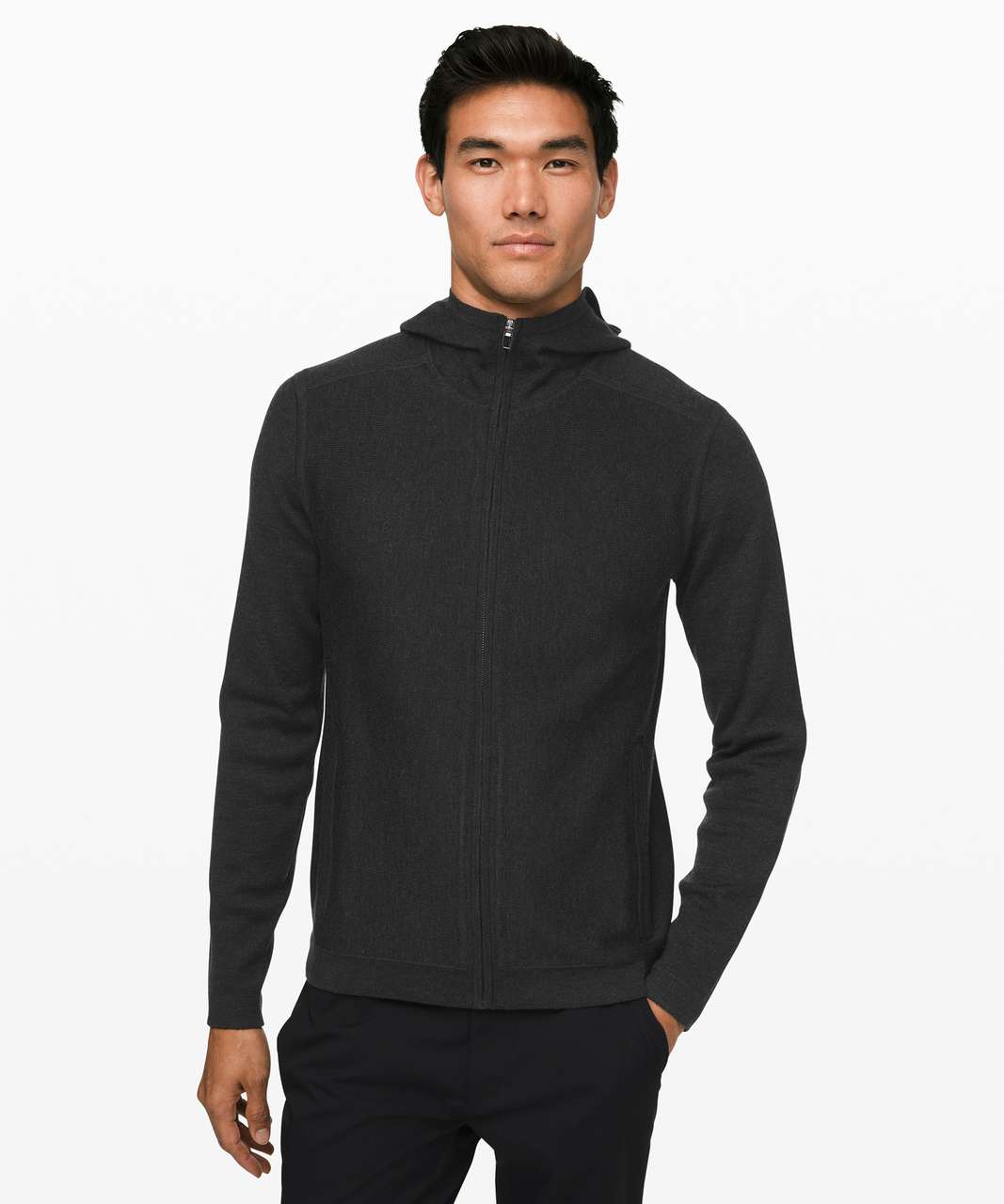 Lululemon Alpine Air Full Zip Hoodie - Heathered Black - lulu fanatics