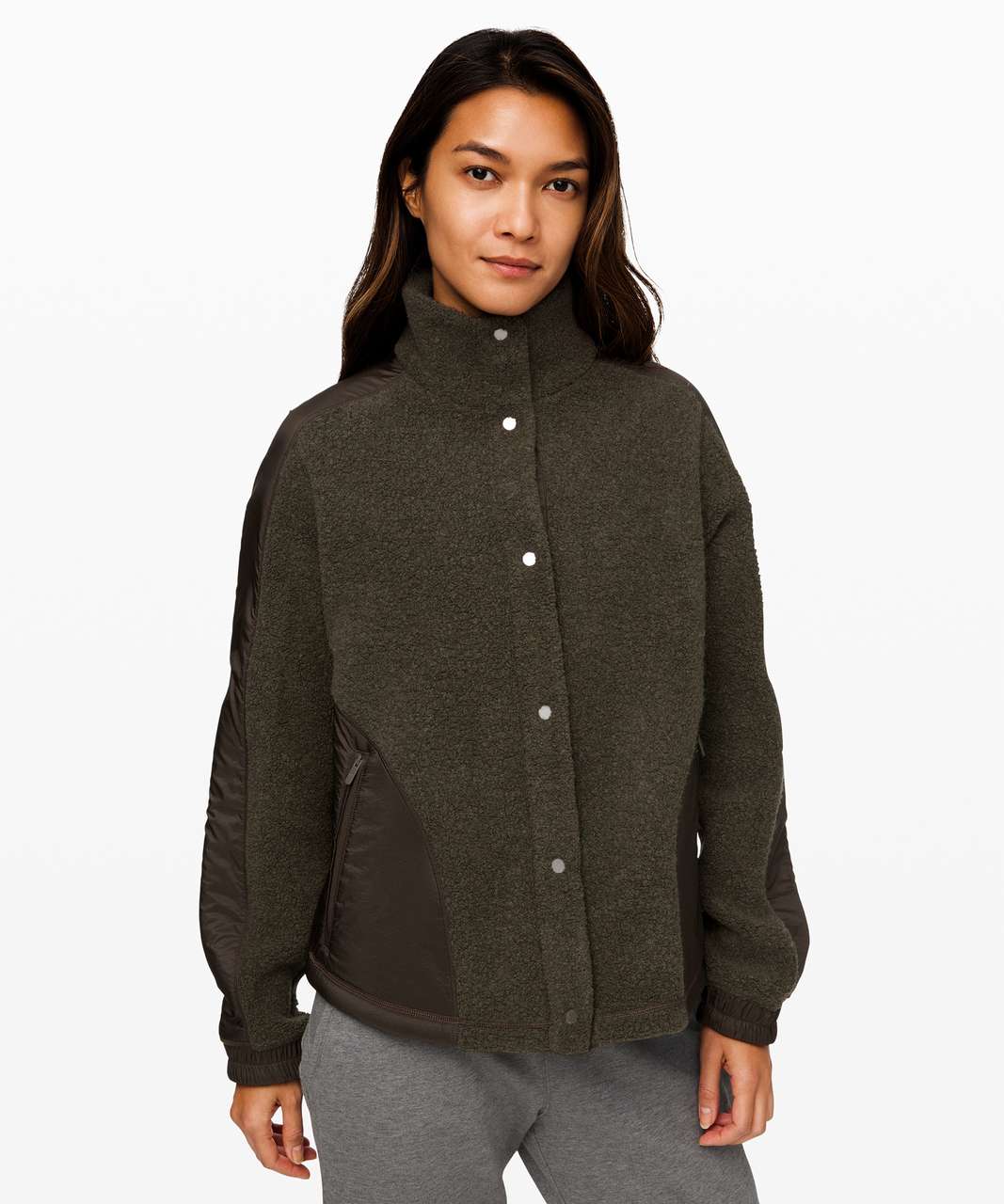 Lululemon Go Cozy Jacket - Heathered Dark Olive