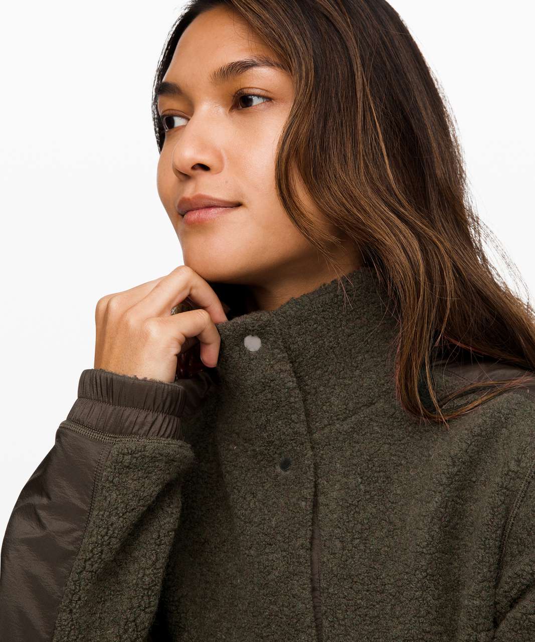 Lululemon Go Cozy Jacket - Heathered Dark Olive