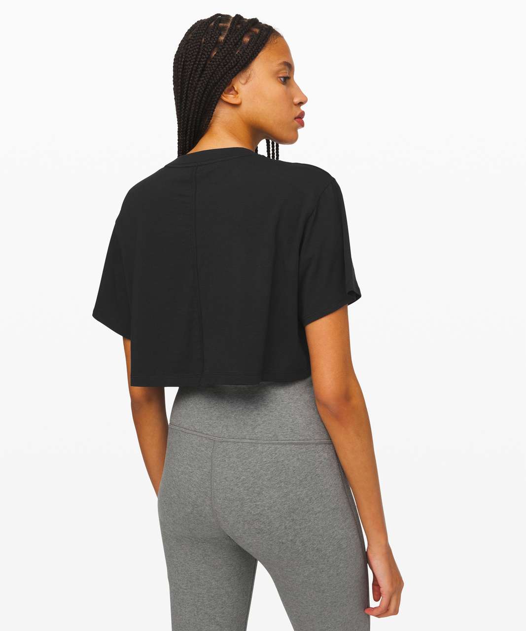 Lululemon All Yours Boyfriend Tee *Cropped - Black - lulu fanatics